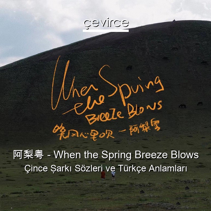 阿梨粤 – When the Spring Breeze Blows Çince Şarkı Sözleri Türkçe Anlamları