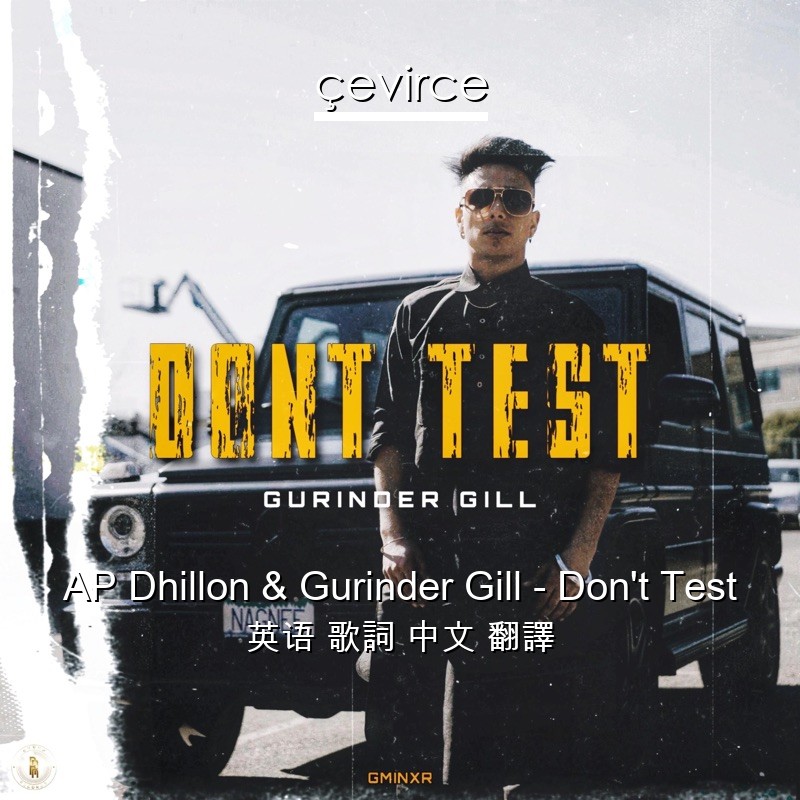 AP Dhillon & Gurinder Gill – Don’t Test 英语 歌詞 中文 翻譯