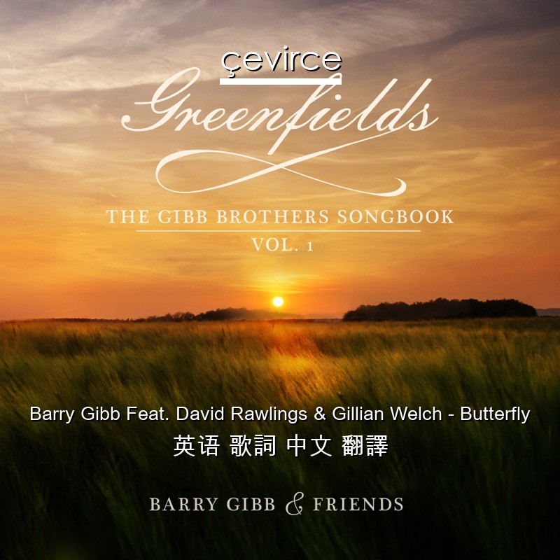 Barry Gibb Feat. David Rawlings & Gillian Welch – Butterfly 英语 歌詞 中文 翻譯