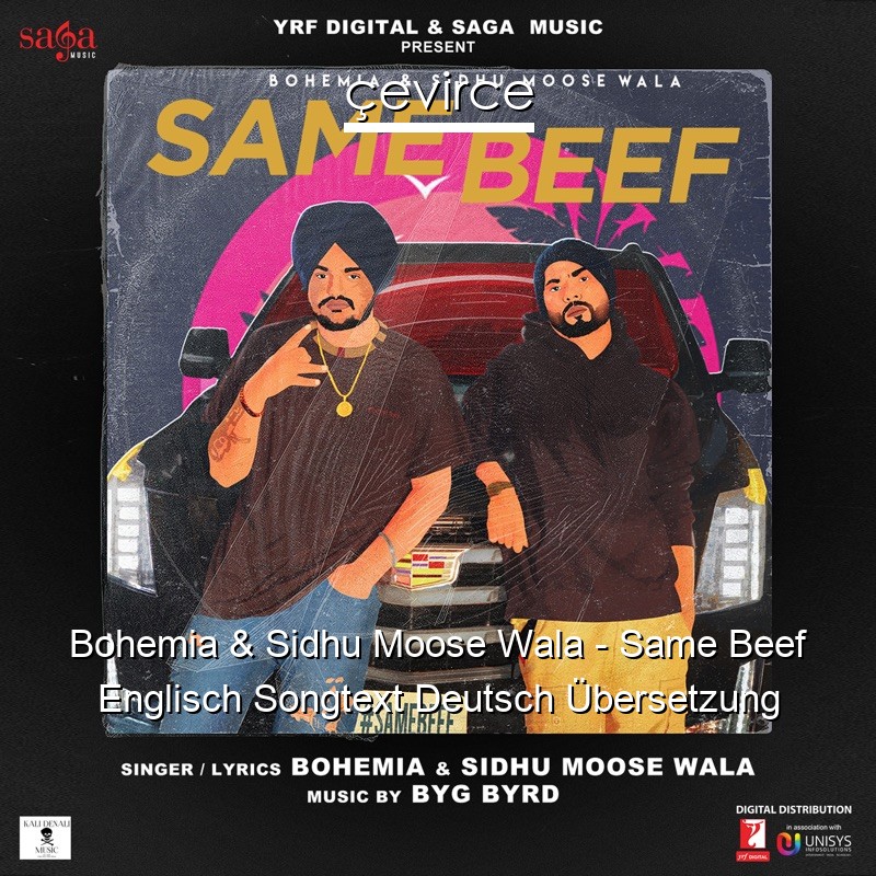 Bohemia & Sidhu Moose Wala – Same Beef Englisch Songtext Deutsch Übersetzung