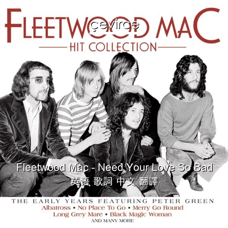 Fleetwood Mac – Need Your Love So Bad 英语 歌詞 中文 翻譯