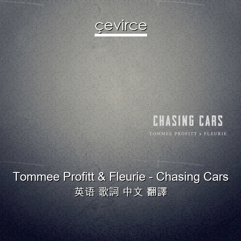 Tommee Profitt & Fleurie – Chasing Cars 英语 歌詞 中文 翻譯