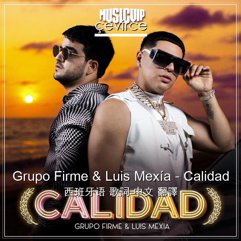 Grupo Firme & Luis Mexía – Calidad 西班牙语 歌詞 中文 翻譯