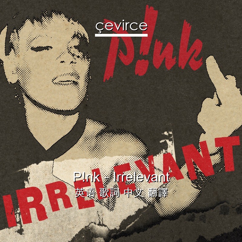 P!nk – Irrelevant 英语 歌詞 中文 翻譯