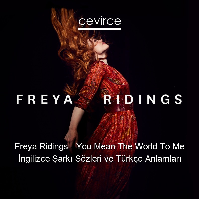 Freya Ridings – You Mean The World To Me İngilizce Şarkı Sözleri Türkçe Anlamları
