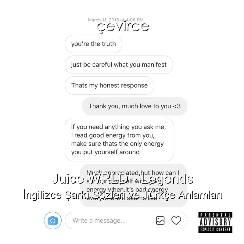 Juice WRLD – Legends İngilizce Şarkı Sözleri Türkçe Anlamları