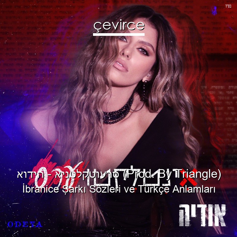 אודיה – אינטלקטוערס (Prod. By Triangle) İbranice Şarkı Sözleri Türkçe Anlamları