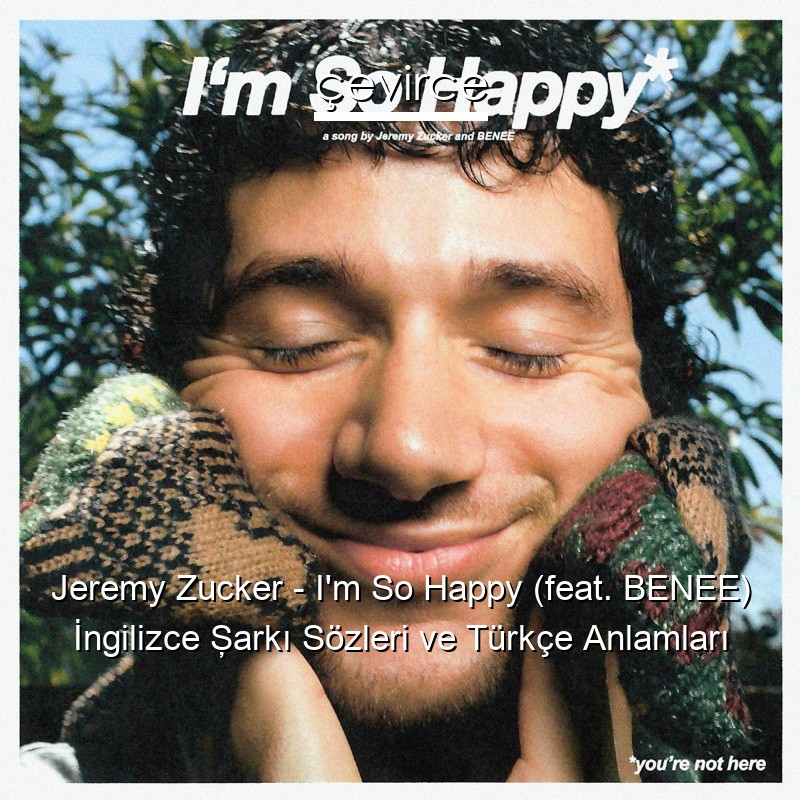 Jeremy Zucker – I’m So Happy (feat. BENEE) İngilizce Şarkı Sözleri Türkçe Anlamları