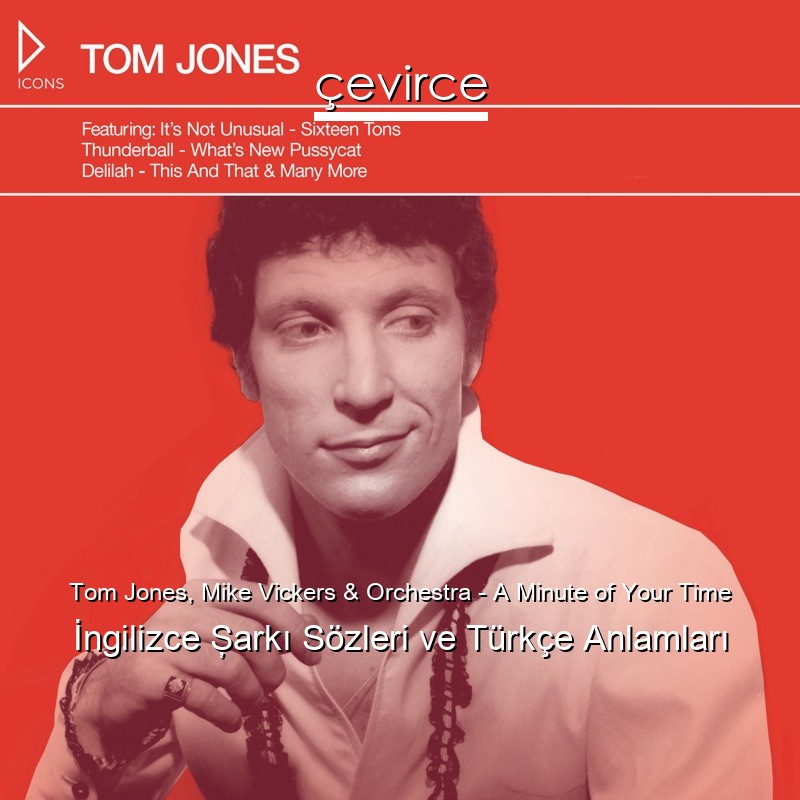 Tom Jones, Mike Vickers & Orchestra – A Minute of Your Time İngilizce Şarkı Sözleri Türkçe Anlamları