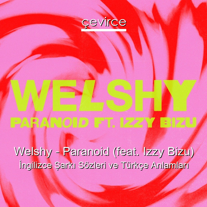 Welshy – Paranoid (feat. Izzy Bizu) İngilizce Şarkı Sözleri Türkçe Anlamları