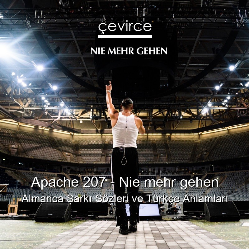 Apache 207 – Nie mehr gehen Almanca Şarkı Sözleri Türkçe Anlamları