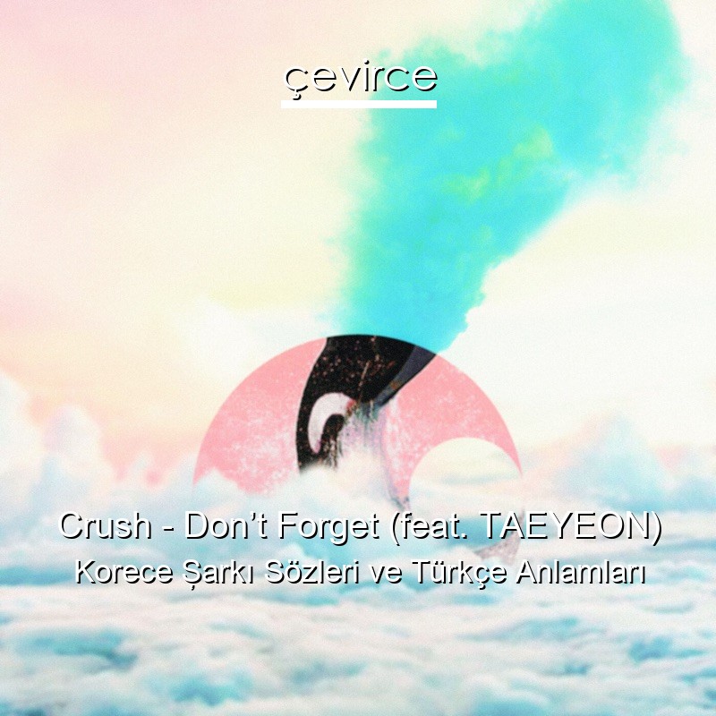 Crush – Don’t Forget (feat. TAEYEON) Korece Şarkı Sözleri Türkçe Anlamları