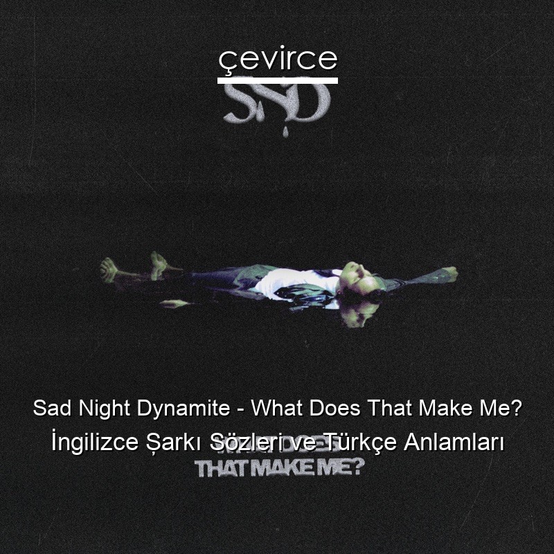 Sad Night Dynamite – What Does That Make Me? İngilizce Şarkı Sözleri Türkçe Anlamları