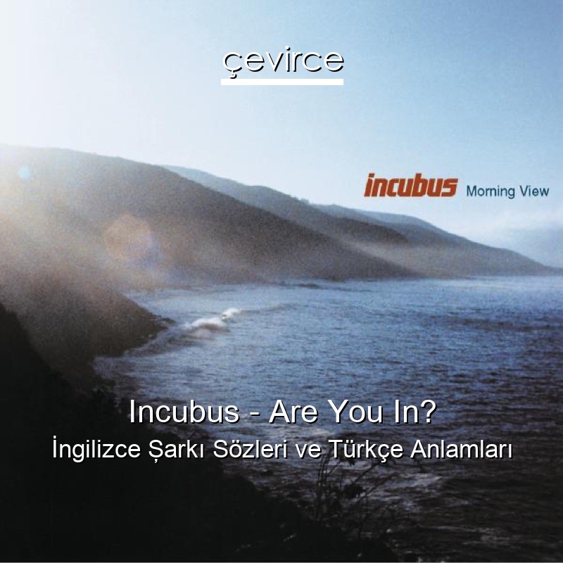 Incubus – Are You In? İngilizce Şarkı Sözleri Türkçe Anlamları