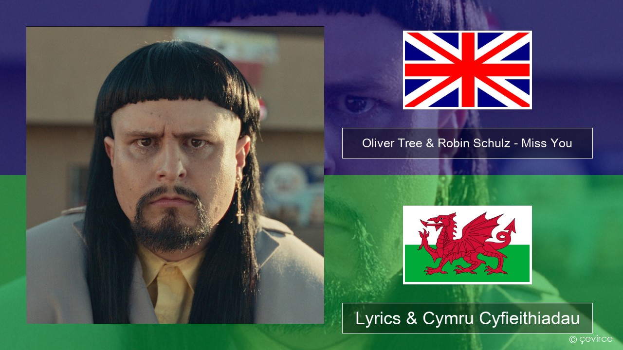 Oliver Tree & Robin Schulz – Miss You Saesneg Lyrics & Cymru Cyfieithiadau