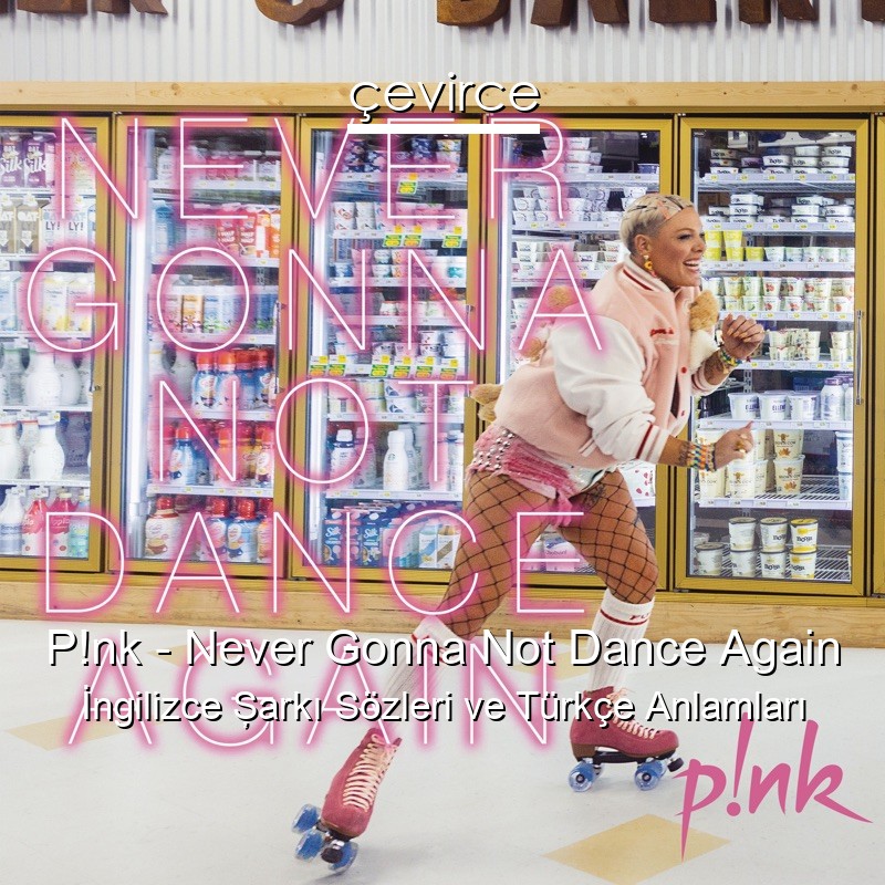 P!nk – Never Gonna Not Dance Again İngilizce Şarkı Sözleri Türkçe Anlamları