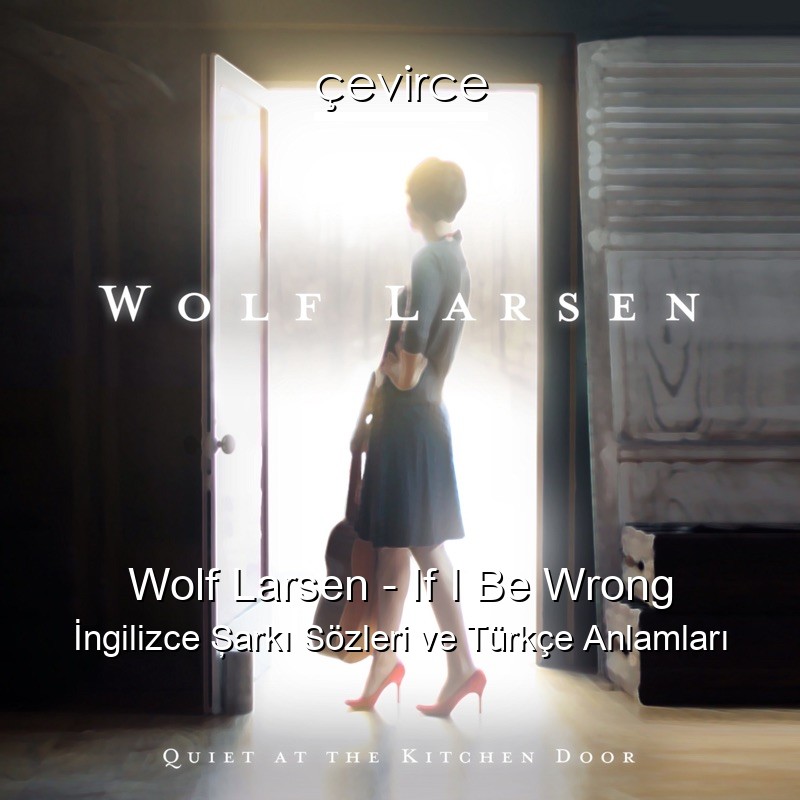 Wolf Larsen – If I Be Wrong İngilizce Şarkı Sözleri Türkçe Anlamları