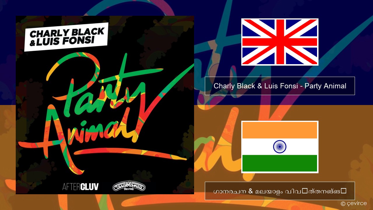 Charly Black & Luis Fonsi – Party Animal ഇംഗ്ലീഷ് ഗാനരചന & മലയാളം വിവർത്തനങ്ങൾ