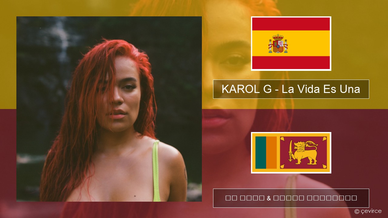 KAROL G – La Vida Es Una (From Puss in Boots: The Last Wish) ස්පාඤ්ඤ පද රචනය & සිංහල පරිවර්තන