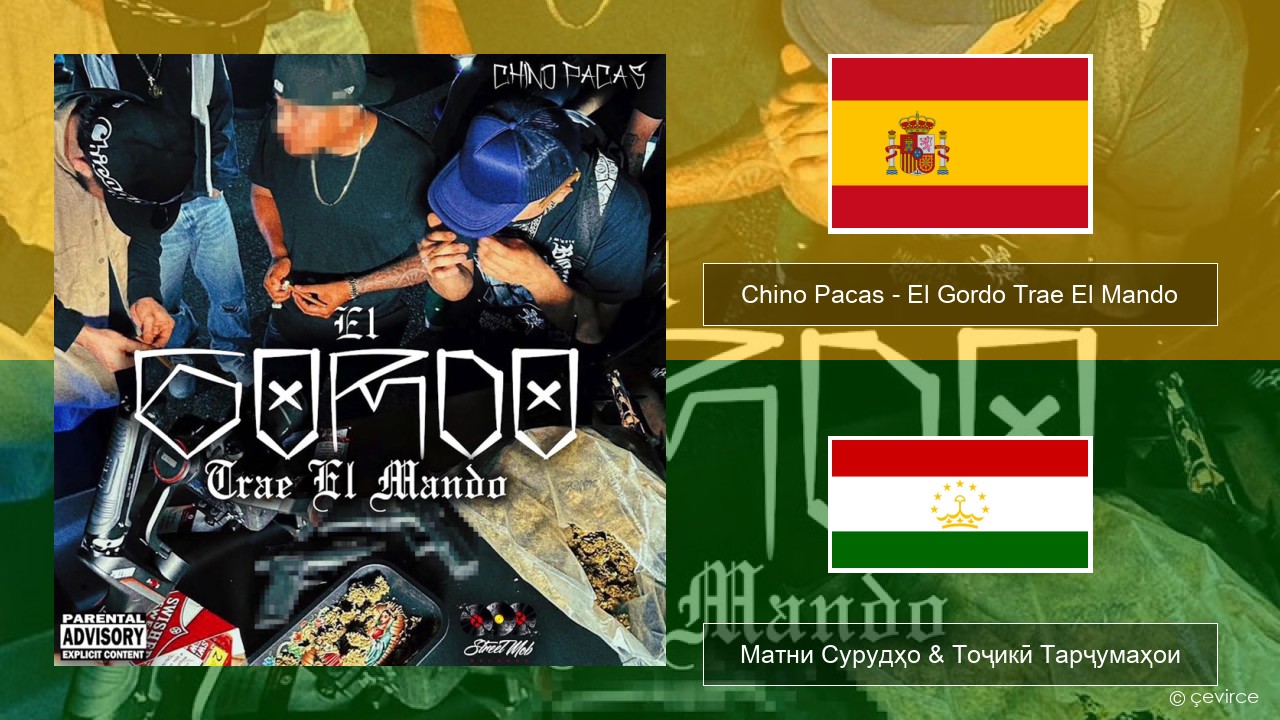 Chino Pacas – El Gordo Trae El Mando Испанӣ Матни Сурудҳо & Тоҷикӣ Тарҷумаҳои