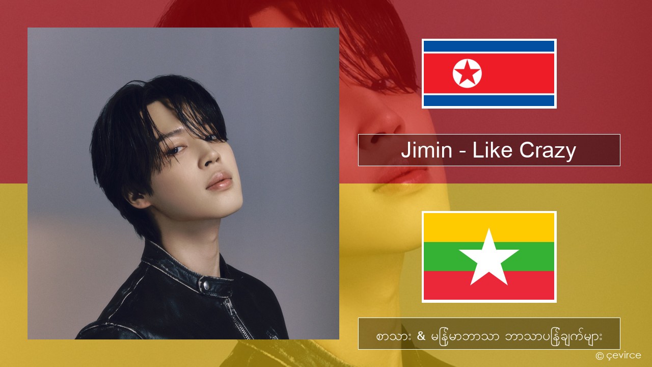 Jimin – Like Crazy ကိုရီးယား စာသား & မြန်မာဘာသာ ဘာသာပြန်ချက်များ