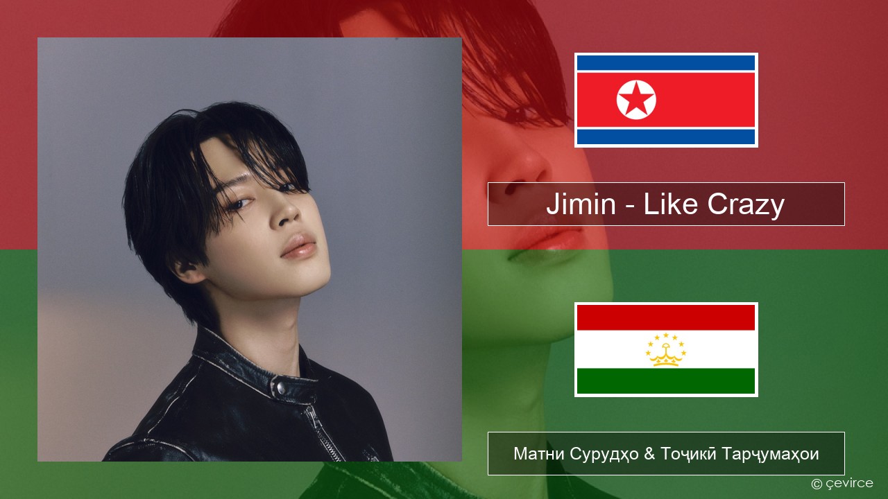 Jimin – Like Crazy Korean Матни Сурудҳо & Тоҷикӣ Тарҷумаҳои