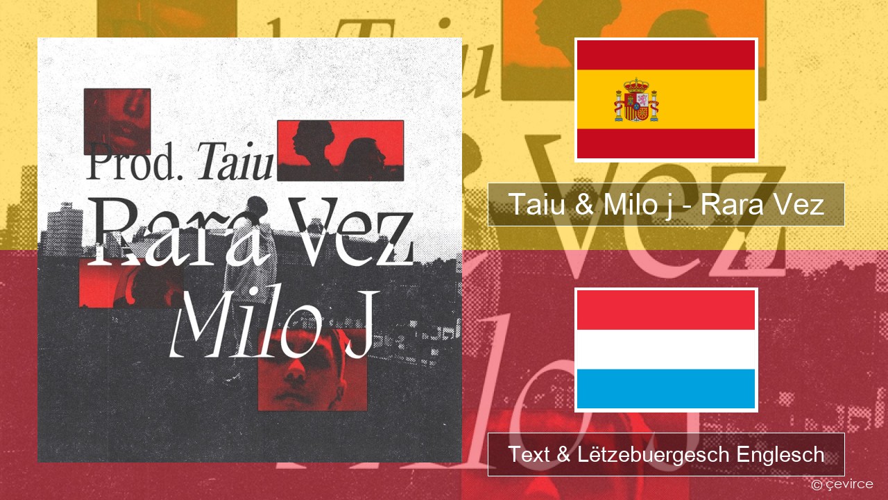 Taiu & Milo j – Rara Vez Spuenesch Text & Lëtzebuergesch Englesch