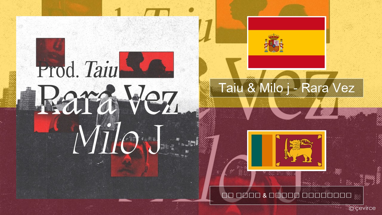 Taiu & Milo j – Rara Vez ස්පාඤ්ඤ පද රචනය & සිංහල පරිවර්තන