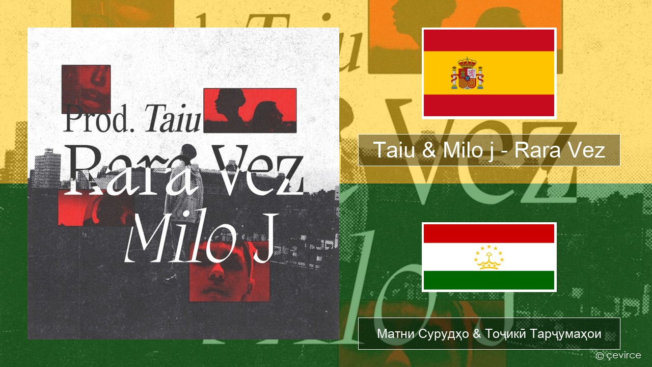 Taiu & Milo j – Rara Vez Испанӣ Матни Сурудҳо & Тоҷикӣ Тарҷумаҳои