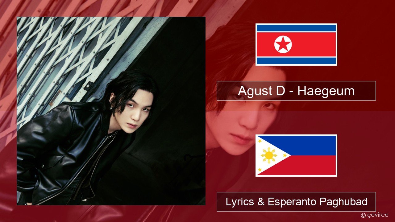 Agust D – Haegeum Habagatang koreya Lyrics & Esperanto Paghubad