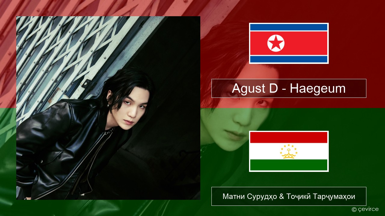 Agust D – Haegeum Korean Матни Сурудҳо & Тоҷикӣ Тарҷумаҳои