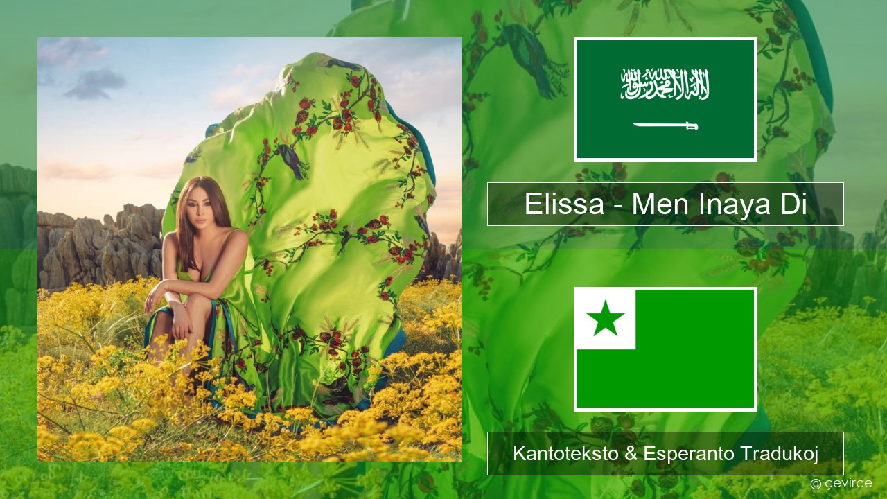 Elissa – Men Inaya Di Araba Kantoteksto & Esperanto Tradukoj