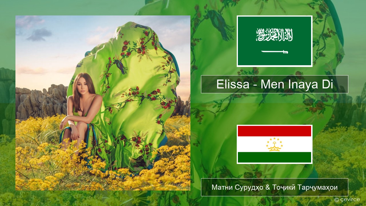 Elissa – Men Inaya Di Забони арабӣ Матни Сурудҳо & Тоҷикӣ Тарҷумаҳои