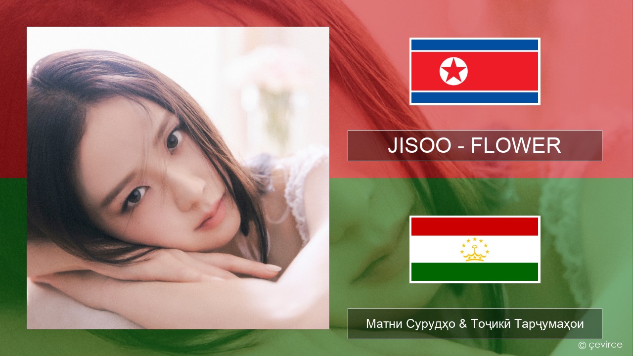 JISOO – FLOWER Korean Матни Сурудҳо & Тоҷикӣ Тарҷумаҳои