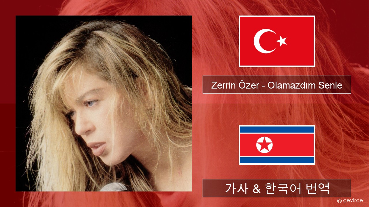 Zerrin Özer – Olamazdım Senle 터키어 가사 & 한국어 번역