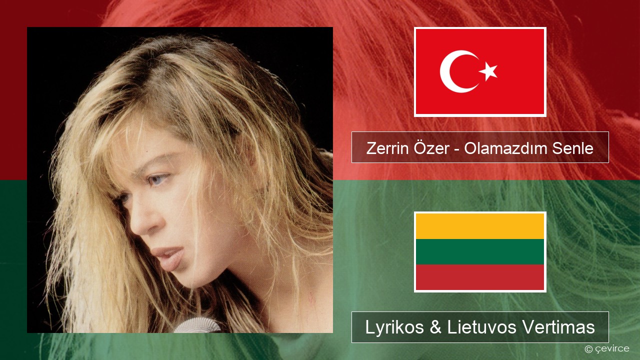 Zerrin Özer – Olamazdım Senle Turkijos Lyrikos & Lietuvos Vertimas