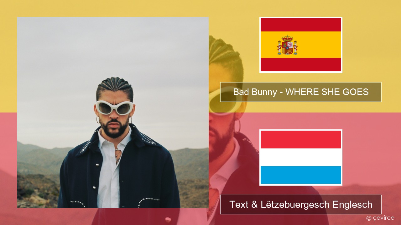 Bad Bunny – WHERE SHE GOES Spuenesch Text & Lëtzebuergesch Englesch