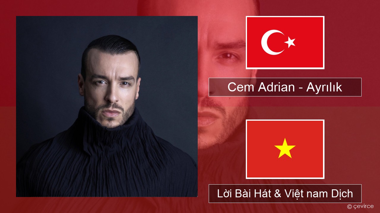 Cem Adrian – Ayrılık Thổ nhĩ kỳ Lời Bài Hát & Việt nam Dịch