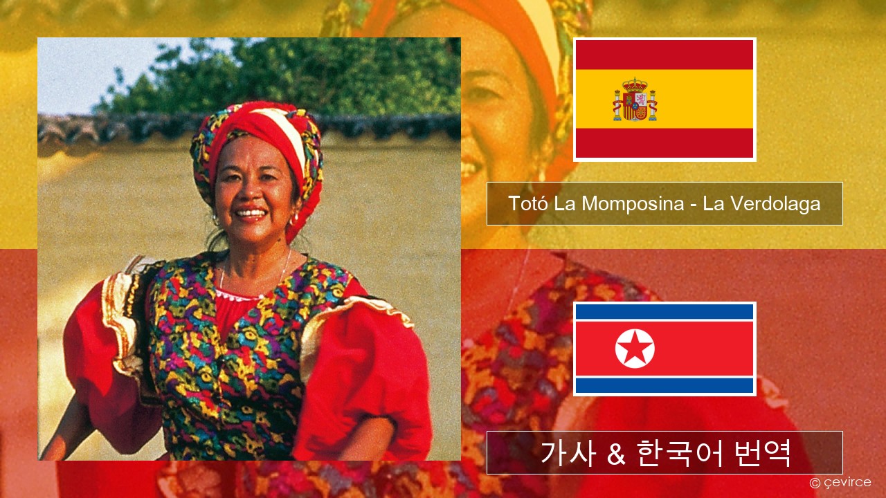 Totó La Momposina – La Verdolaga 스페인어 가사 & 한국어 번역