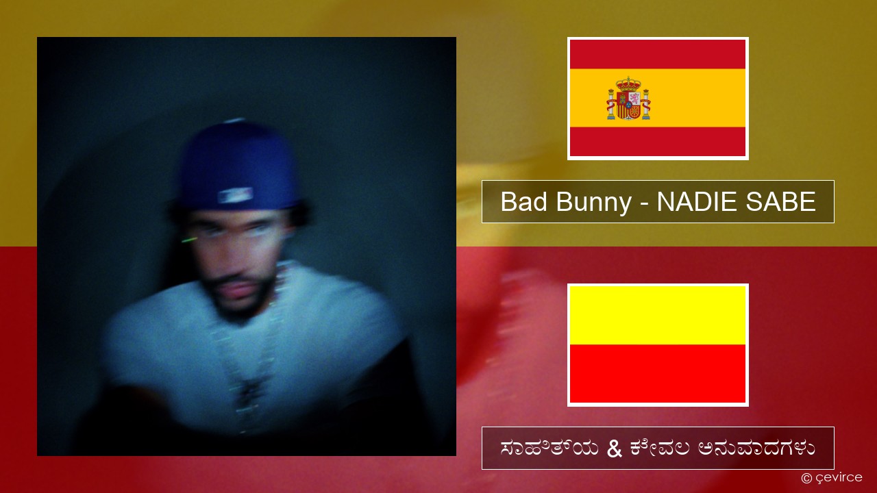 Bad Bunny – NADIE SABE ಸ್ಪ್ಯಾನಿಷ್ ಸಾಹಿತ್ಯ & ಕೇವಲ ಅನುವಾದಗಳು