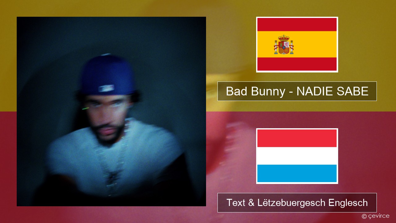 Bad Bunny – NADIE SABE Spuenesch Text & Lëtzebuergesch Englesch