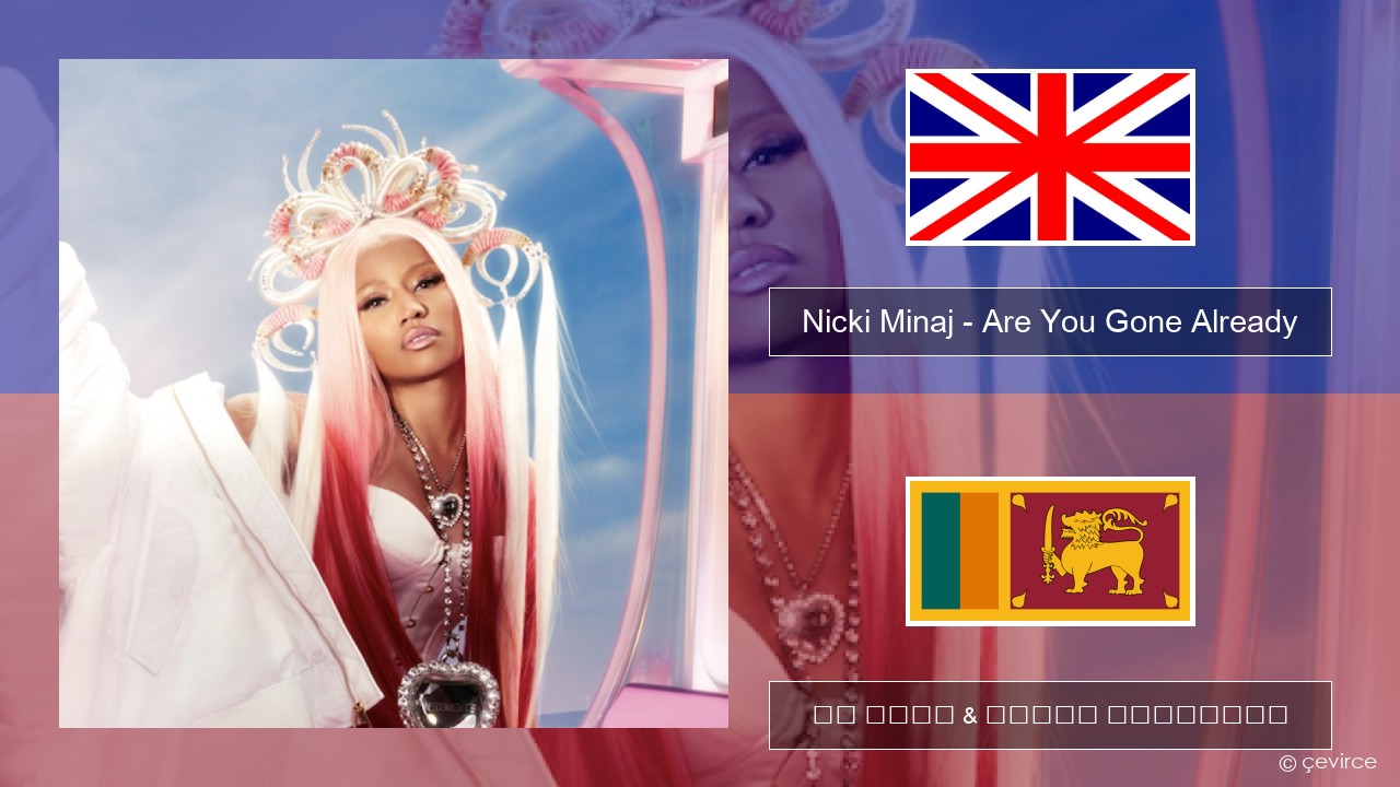 Nicki Minaj – Are You Gone Already ඉංග්රීසි පද රචනය & සිංහල පරිවර්තන