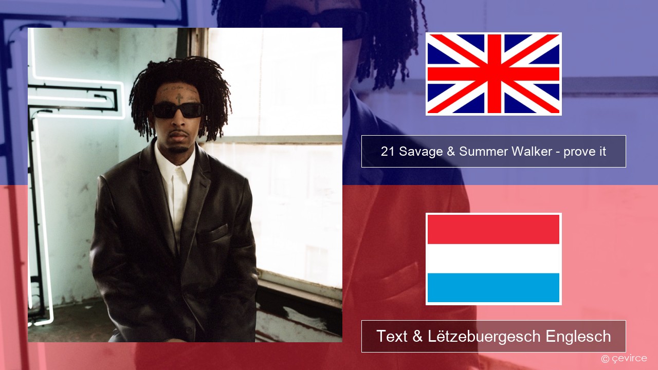 21 Savage & Summer Walker – prove it Englisch Text & Lëtzebuergesch Englesch