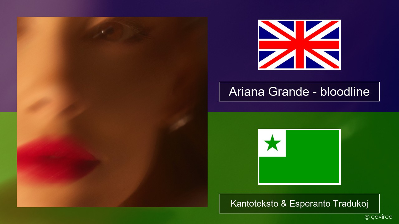 Ariana Grande – bloodline La angla Kantoteksto & Esperanto Tradukoj