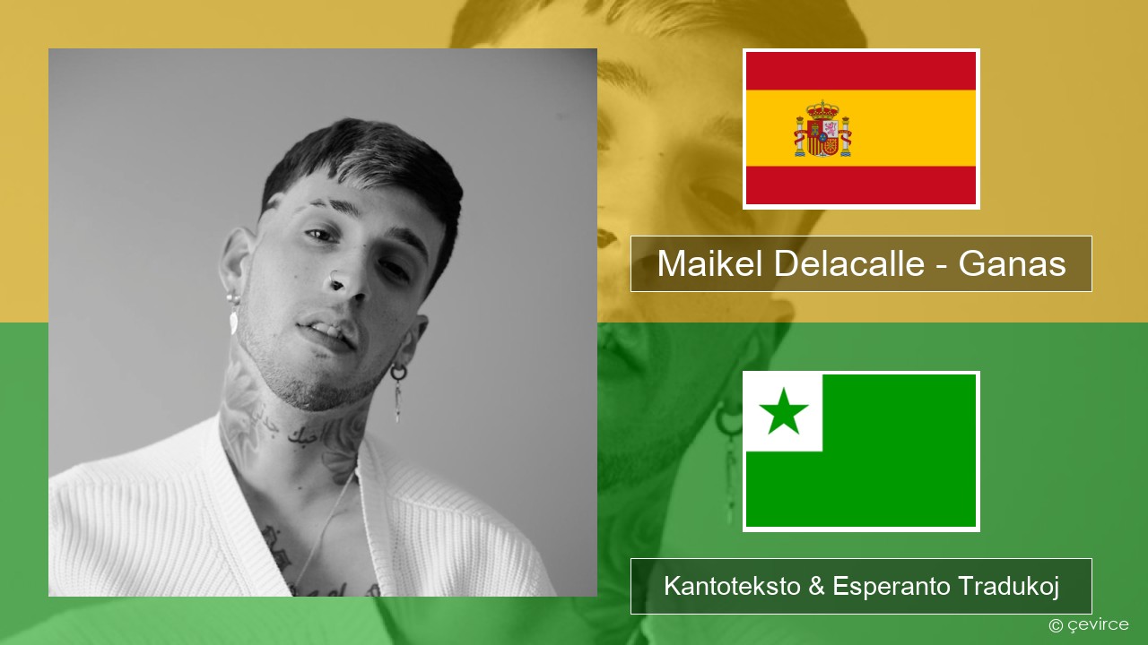 Maikel Delacalle – Ganas La hispana Kantoteksto & Esperanto Tradukoj