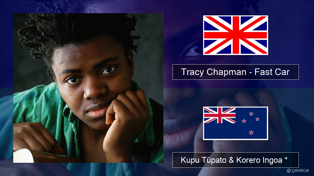 Tracy Chapman – Fast Car Ingoa *  Kupu Tūpato & Korero Ingoa *