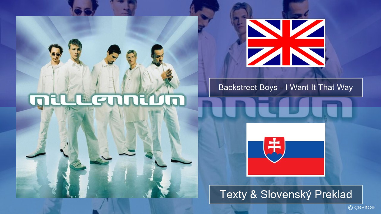 Backstreet Boys – I Want It That Way Anglický Texty & Slovenský Preklad