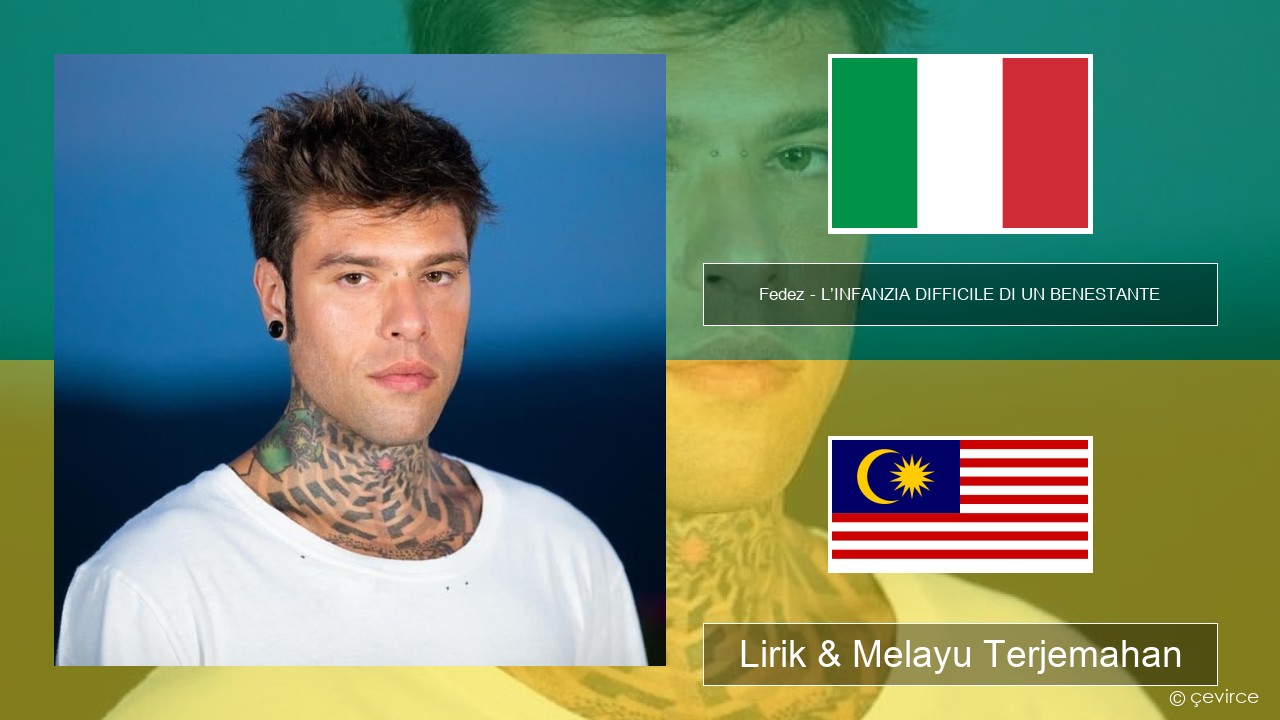 Fedez – L’INFANZIA DIFFICILE DI UN BENESTANTE Itali Lirik & Melayu (Malay) Terjemahan