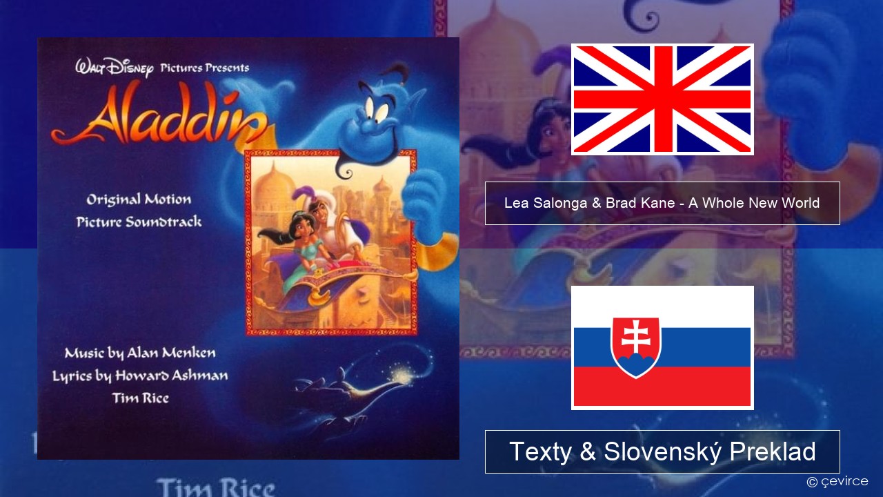 Lea Salonga & Brad Kane – A Whole New World Anglický Texty & Slovenský Preklad