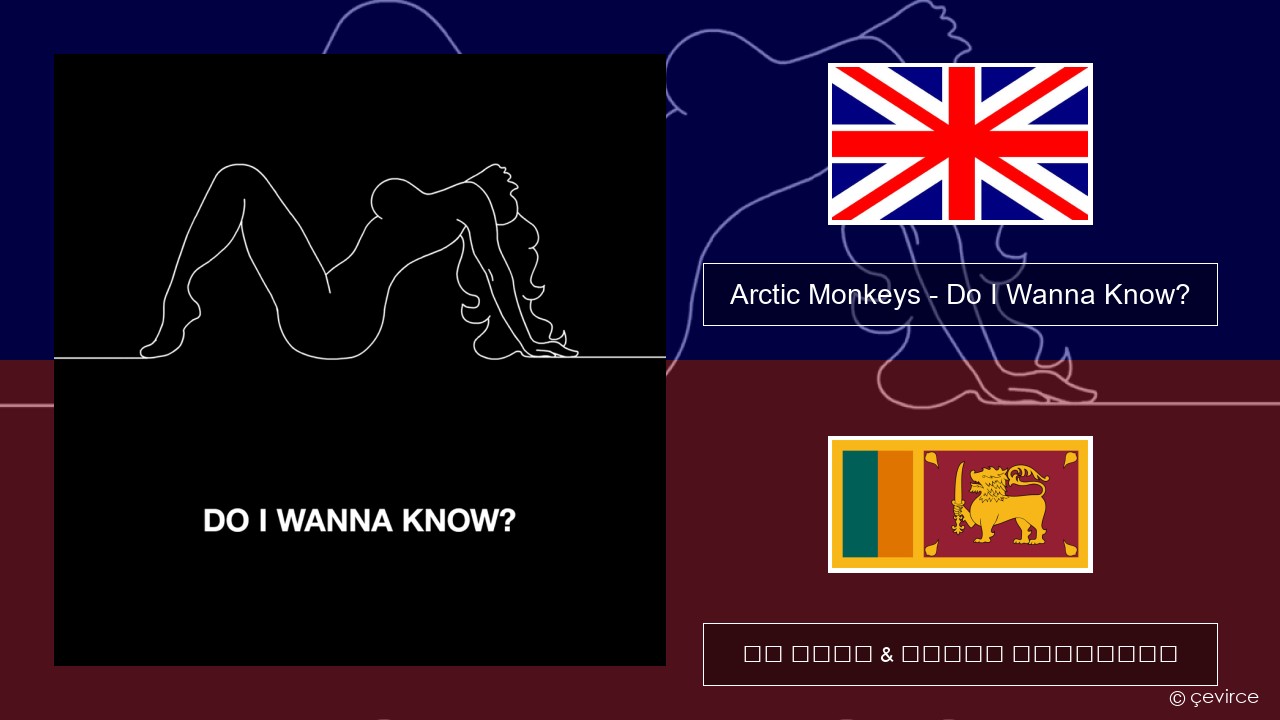 Arctic Monkeys – Do I Wanna Know? ඉංග්රීසි පද රචනය & සිංහල පරිවර්තන